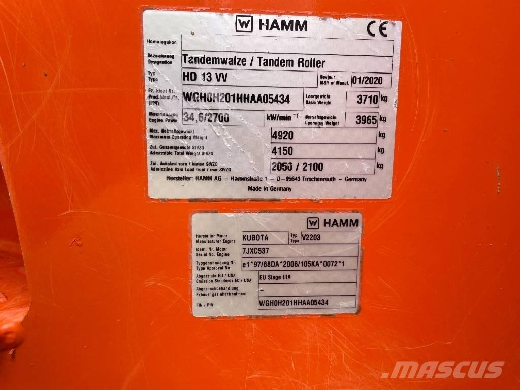 Hamm HD 13 VV Котки тротуарні