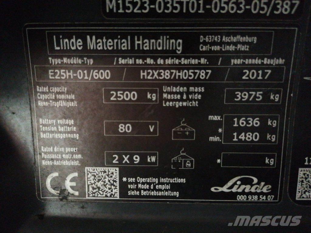 Linde E25H-01/600 Електронавантажувачі