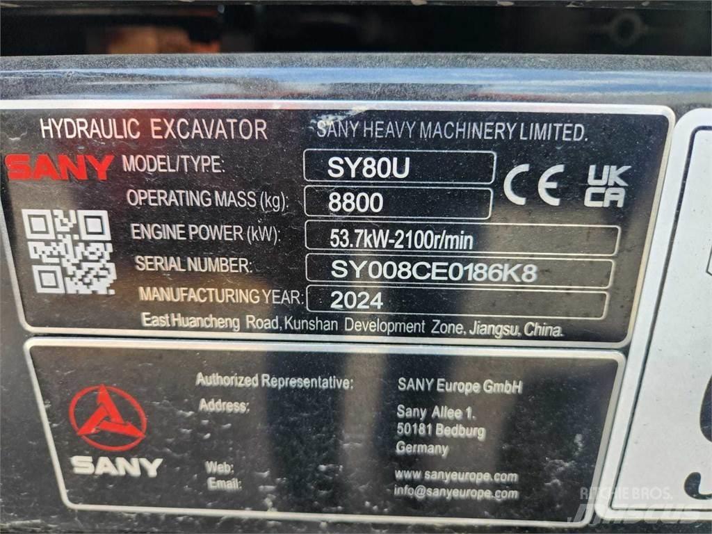 Sany SY80U Середні екскаватори 7т. - 12т.