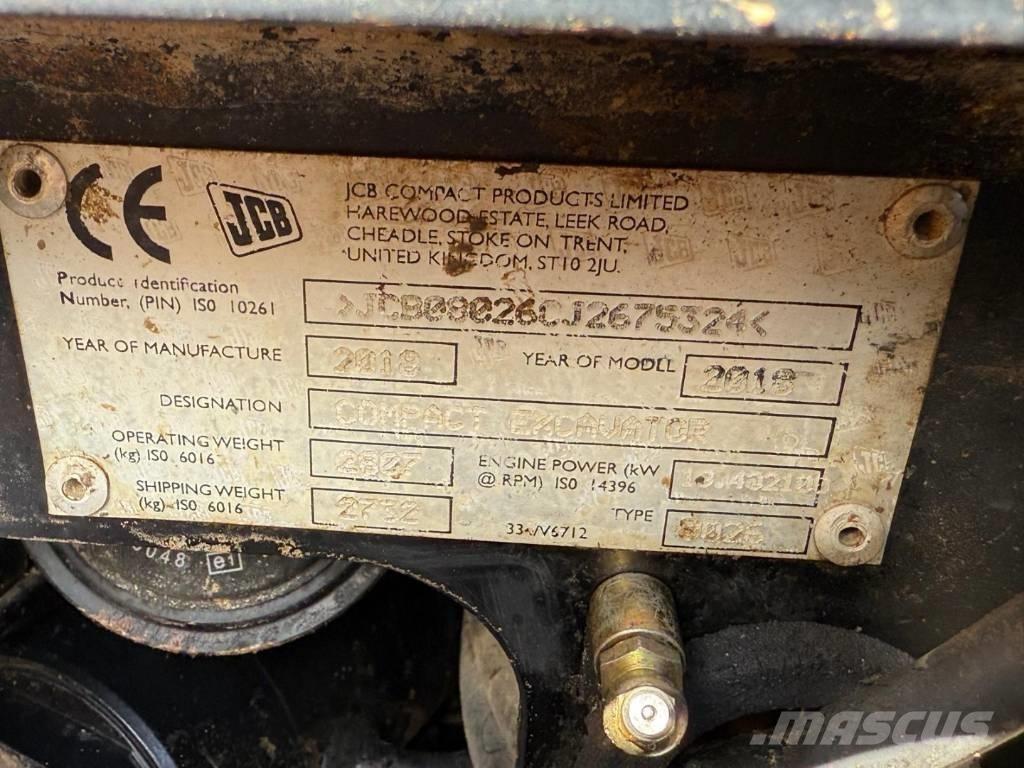 JCB 8026 CTS Міні-екскаватори < 7т