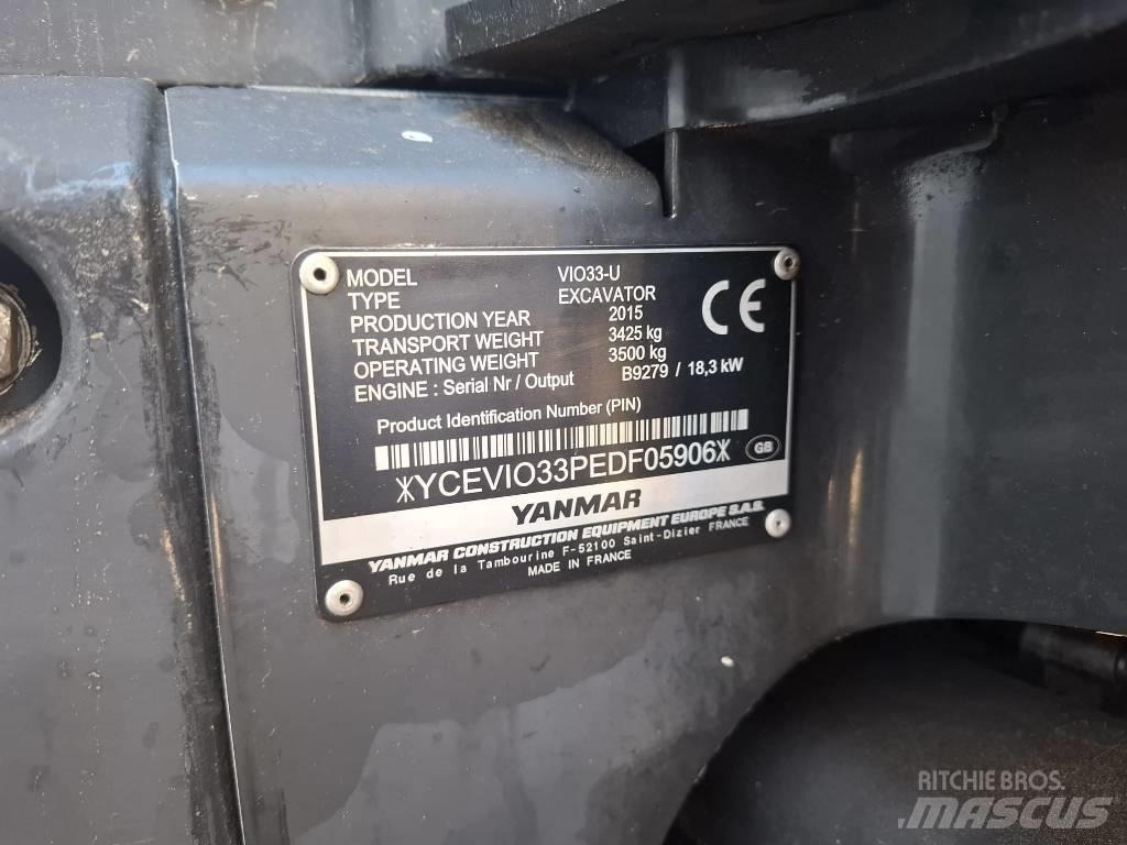 Yanmar Vio 33 U Міні-екскаватори < 7т
