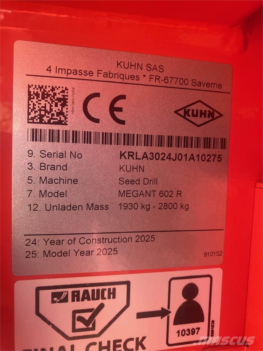 Kuhn MEGANT 602R Сівалки