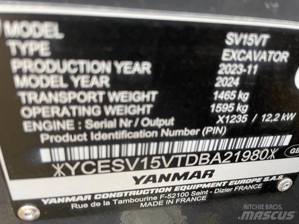 Yanmar SV15VT Середні екскаватори 7т. - 12т.
