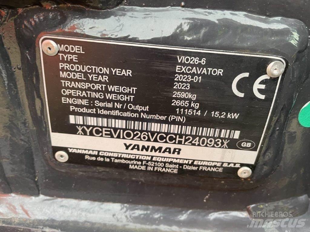 Yanmar VIO26-6 Середні екскаватори 7т. - 12т.