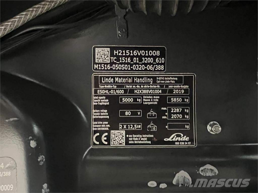 Linde E 50HL-01 Електронавантажувачі