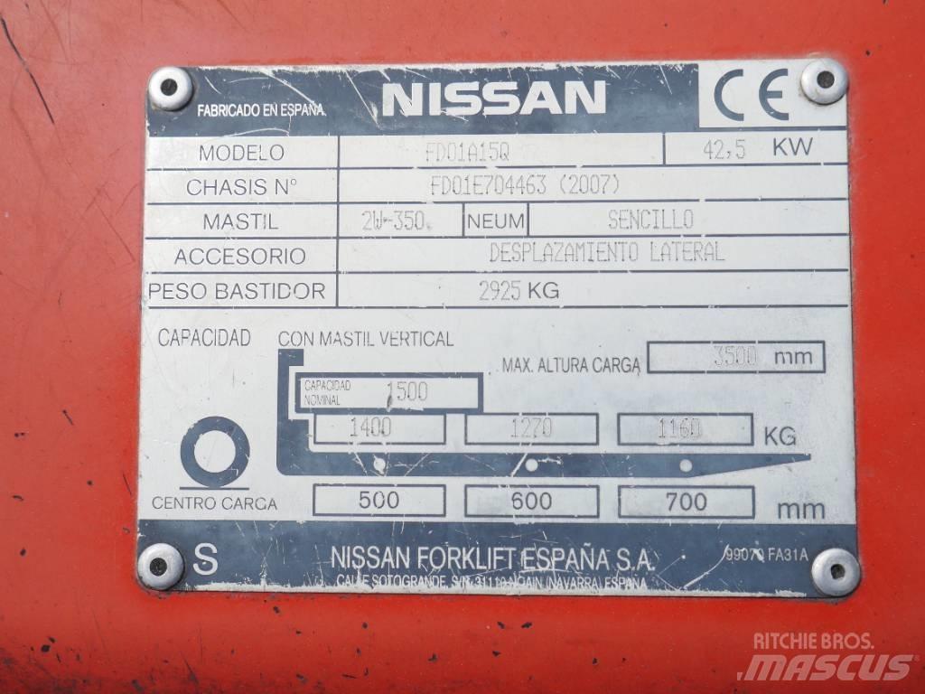 Nissan FD01 A 15 Q Дизельні навантажувачі