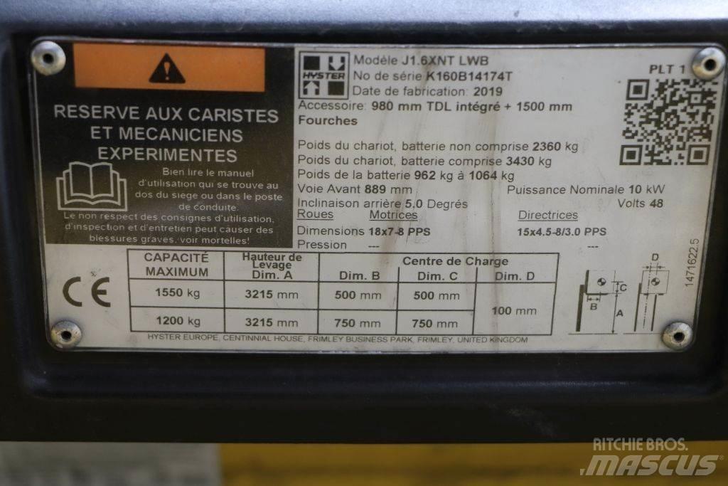 Hyster J1.6XNT Електронавантажувачі