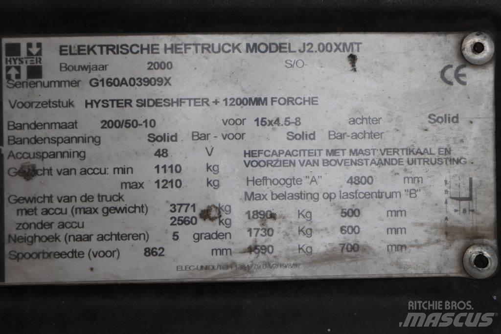 Hyster J2.00XMT Електронавантажувачі