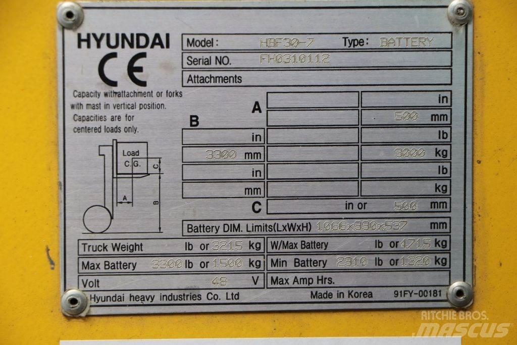 Hyundai HBF30-7 Електронавантажувачі