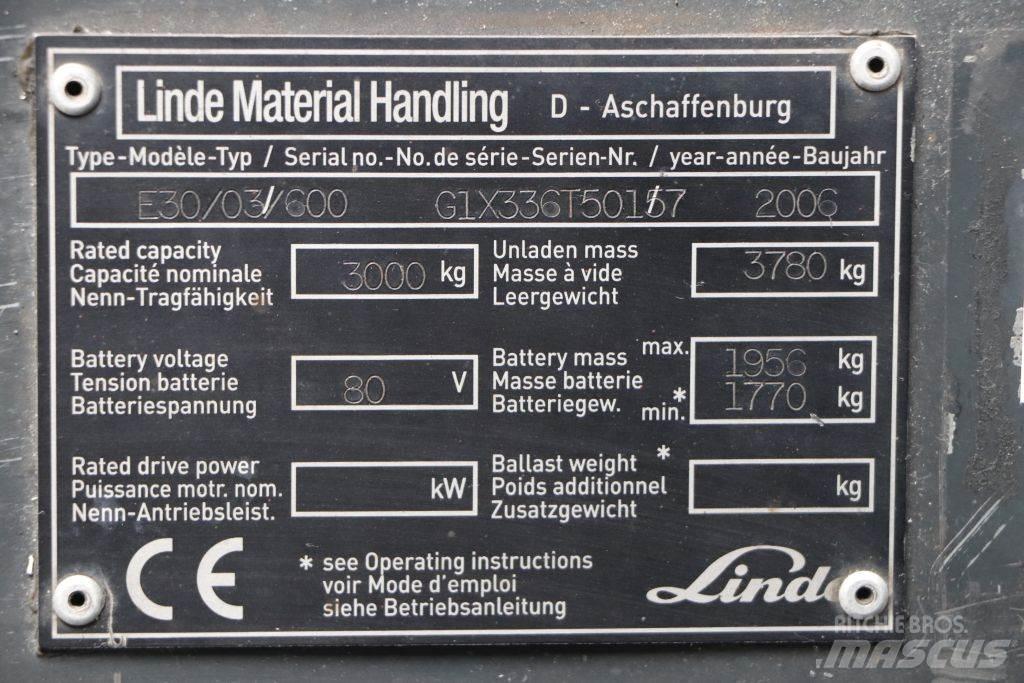 Linde E30S-03/600 Електронавантажувачі