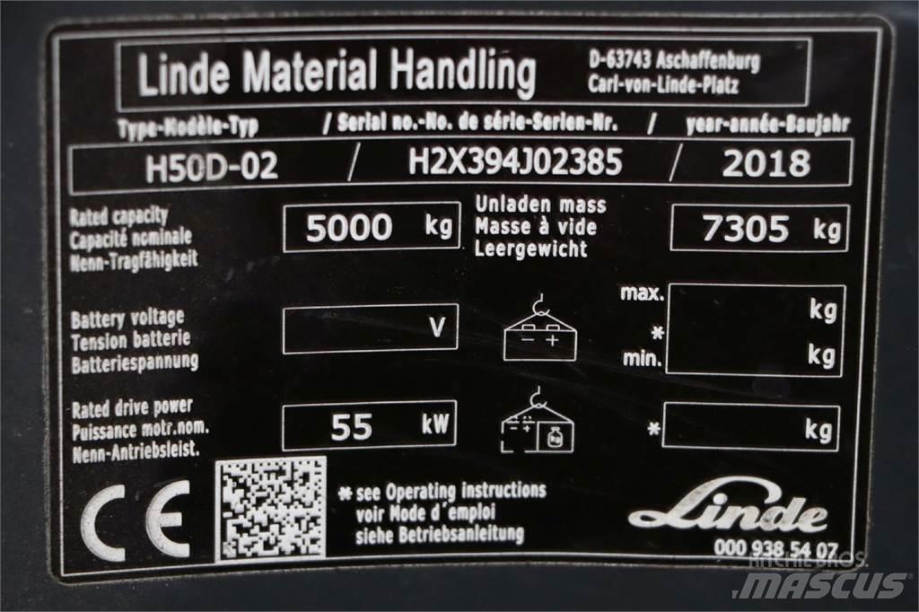 Linde H50D-02 Дизельні навантажувачі