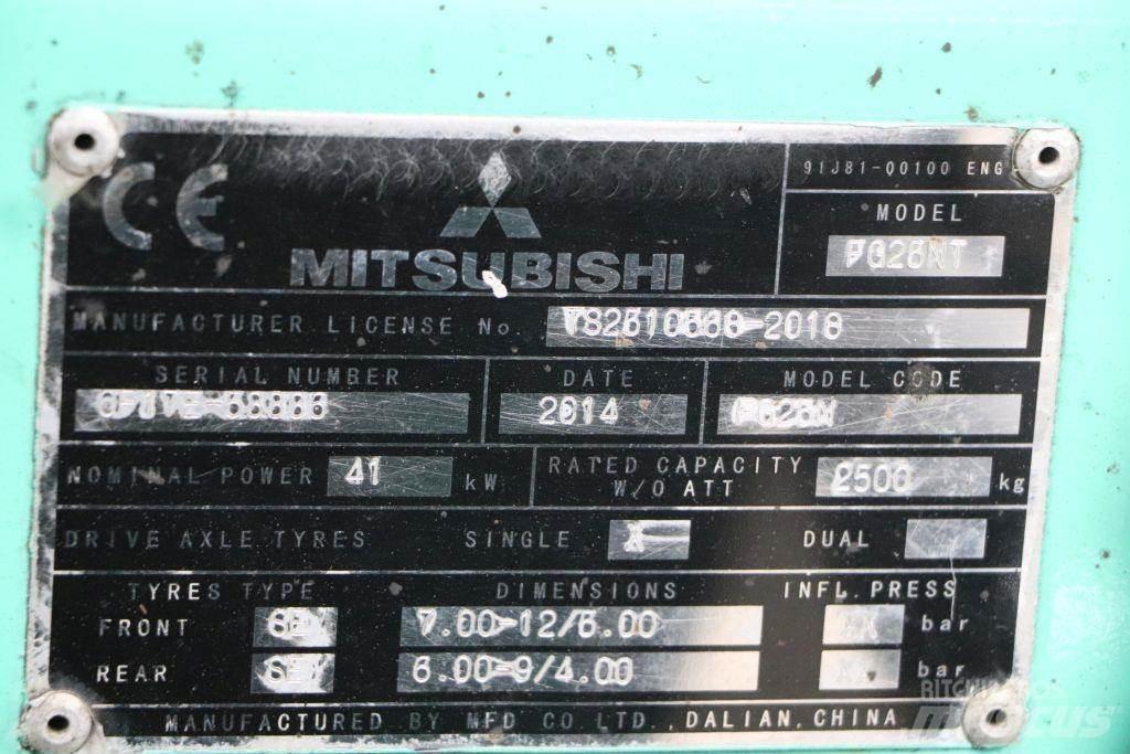 Mitsubishi FG25NT Газові навантажувачі