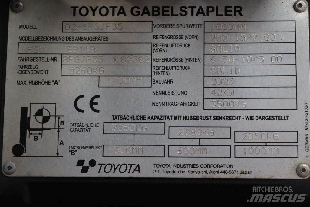 Toyota 02-8FGJF35 Газові навантажувачі