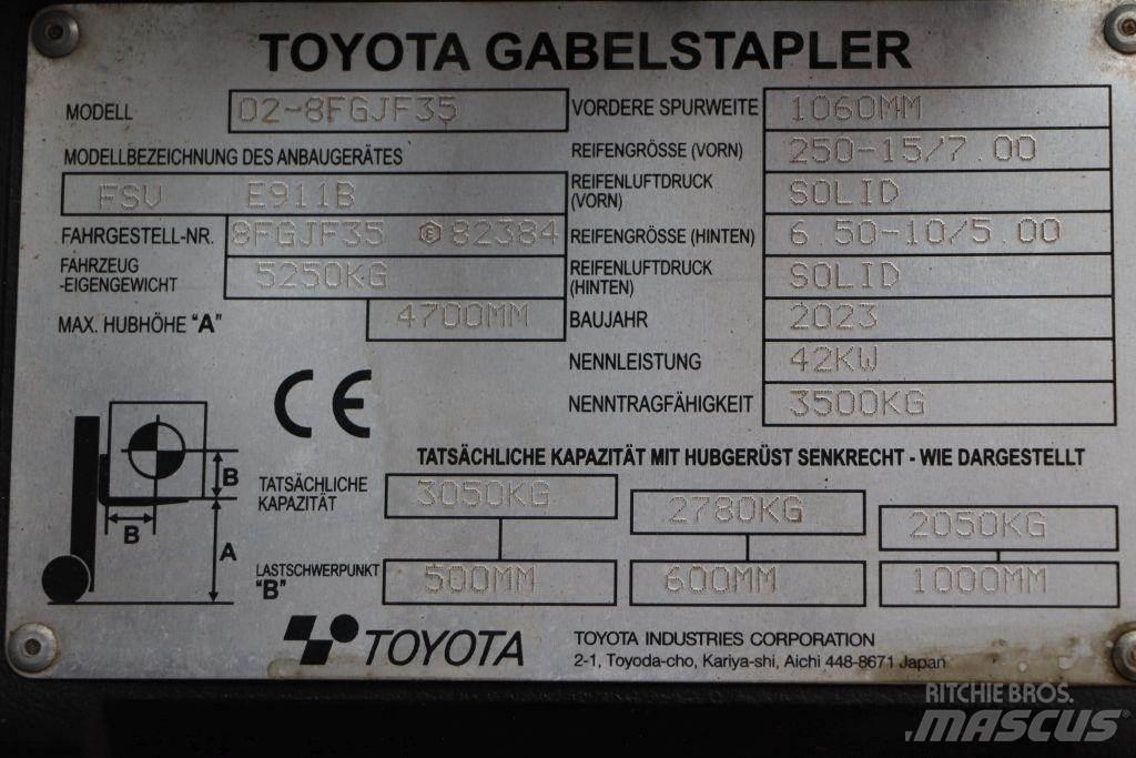 Toyota 02-8FGJF35 Газові навантажувачі