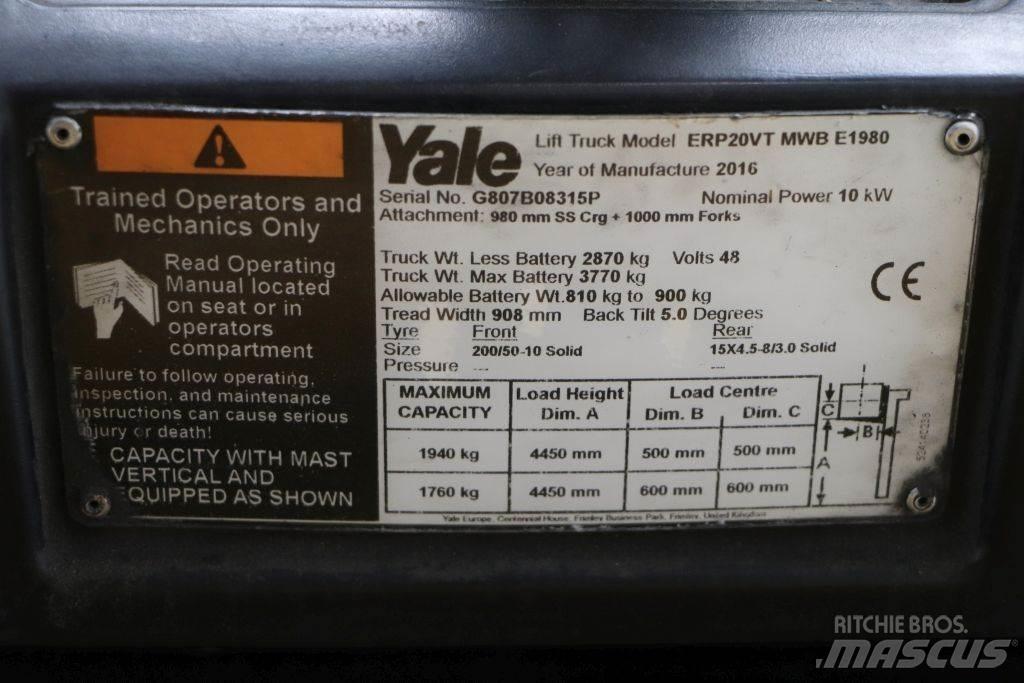 Yale ERP20VT Електронавантажувачі