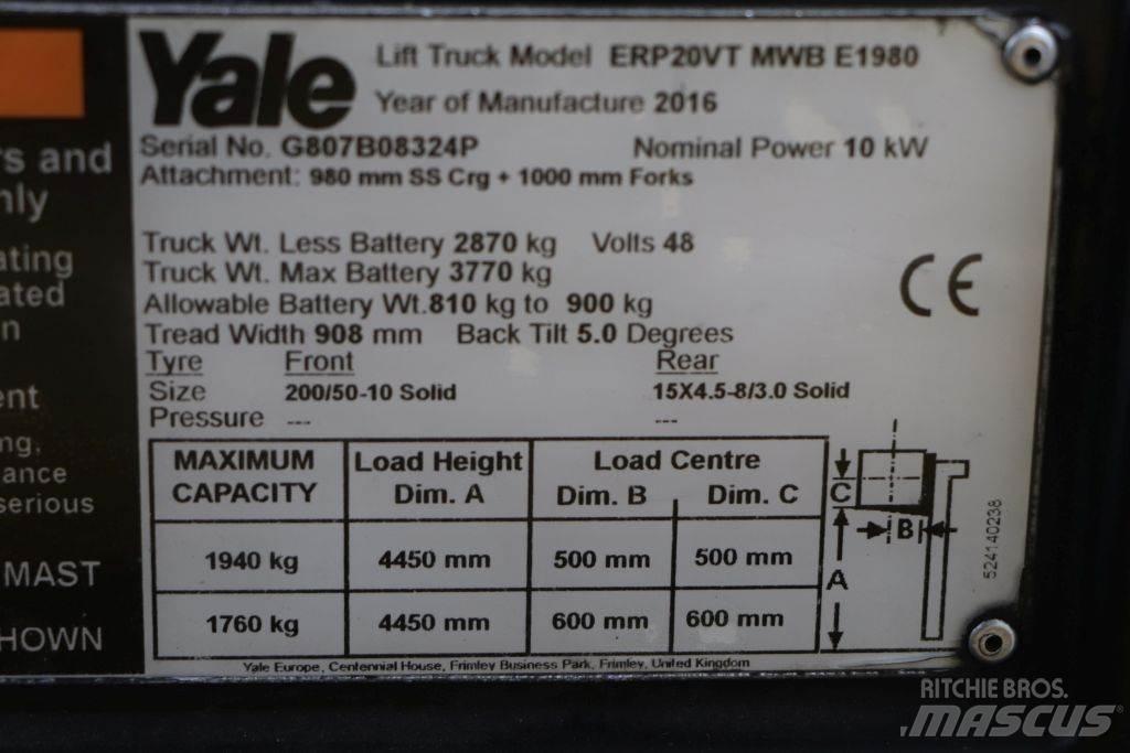 Yale ERP20VT Електронавантажувачі