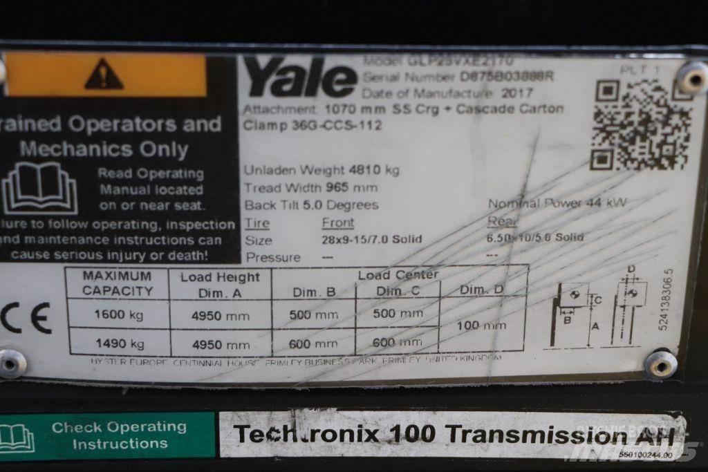 Yale GLP25VX Газові навантажувачі