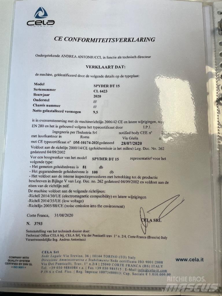 Cela DT 15 SOLD Колінчаті підйомники