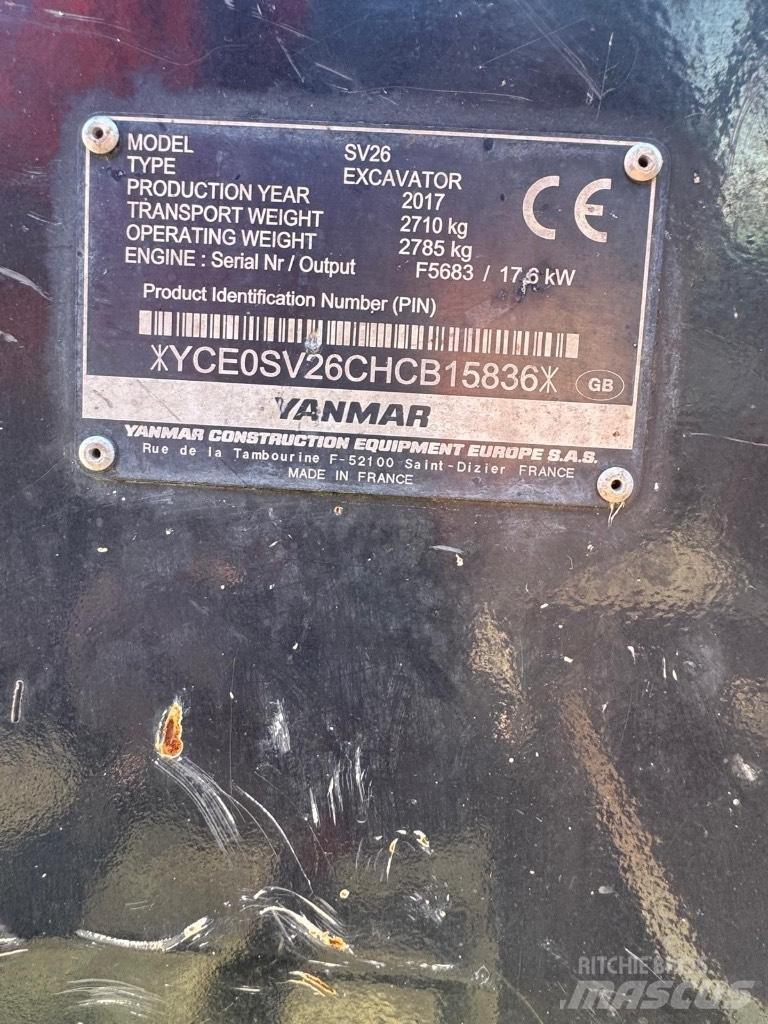 Yanmar SV 26 Міні-екскаватори < 7т
