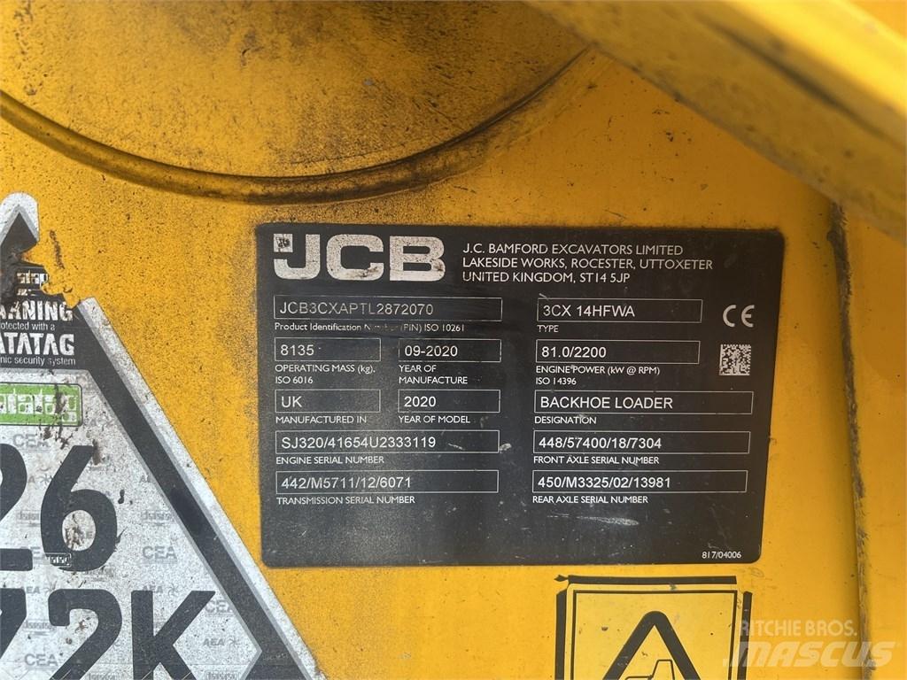 JCB 3 CX Екскаватори-навантажувачі