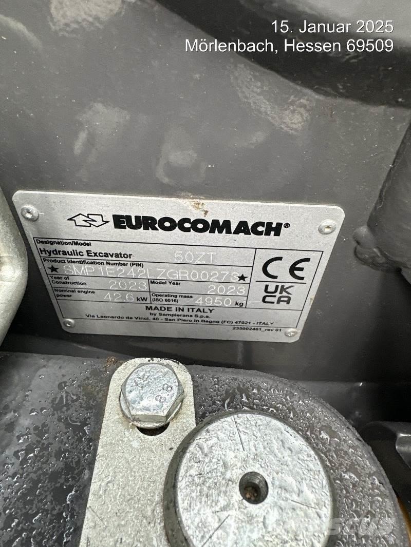 Eurocomach 50ZT Міні-екскаватори < 7т