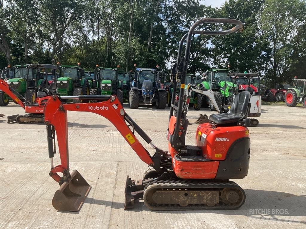 Kubota K 008-3 Міні-екскаватори < 7т