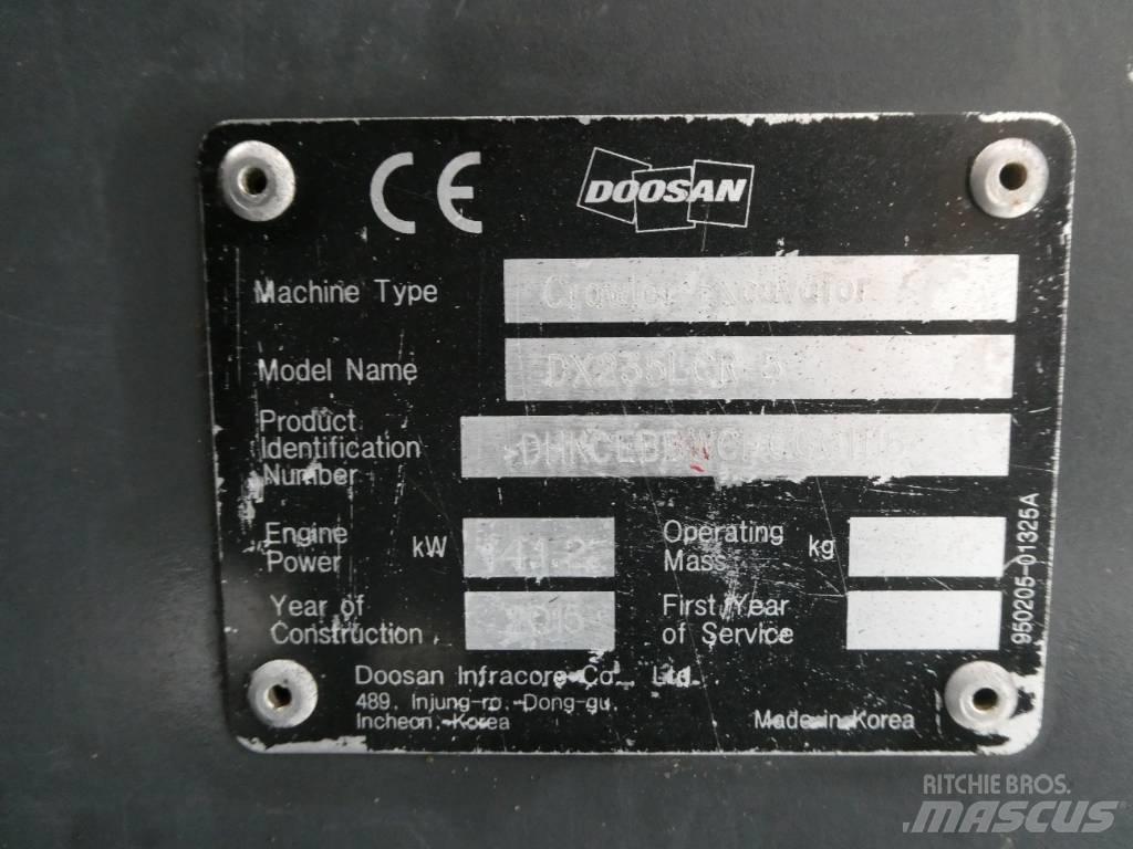 Doosan DX 235 LCR-5 Гусеничні екскаватори