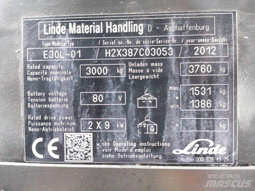 Linde E30L-01 Електронавантажувачі