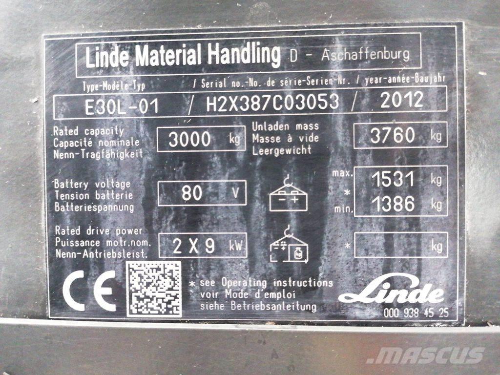 Linde E30L-01 Електронавантажувачі
