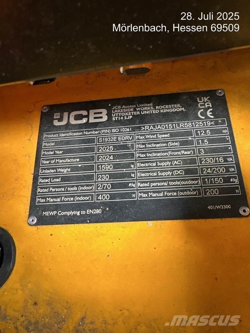 JCB S1932E Підйомники-ножиці