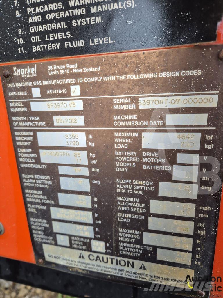 Snorkel S3970RT Підйомники-ножиці