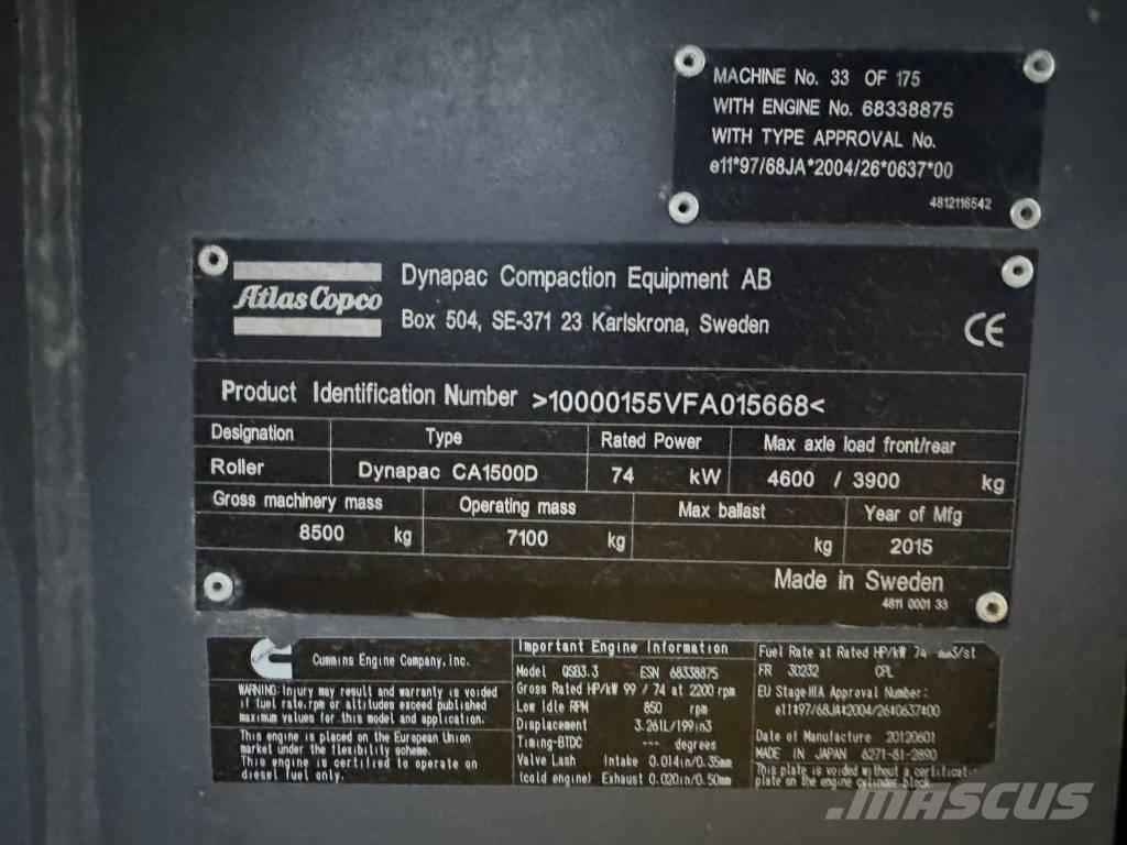 Dynapack CA1500D Грунтові котки