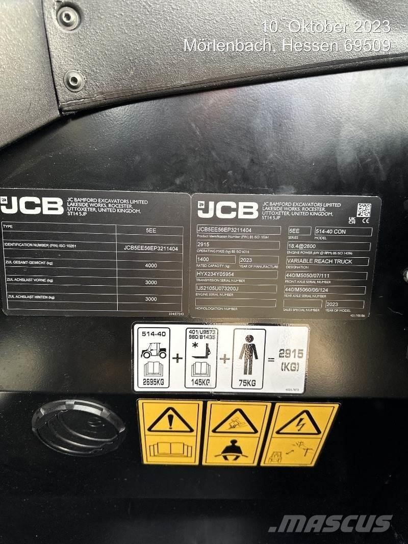 JCB 514-40 CON Телескопічні навантажувачі
