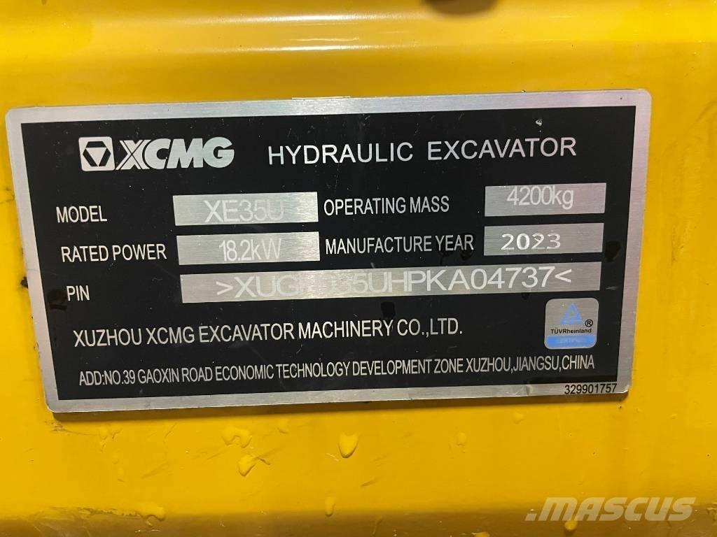 XCMG XE 35 U Міні-екскаватори < 7т