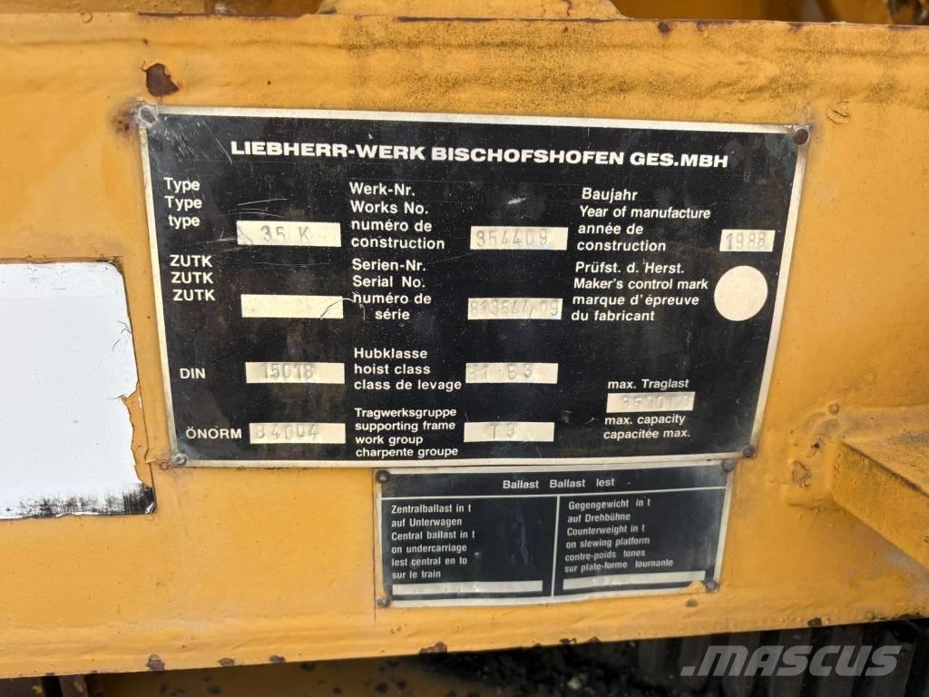 Liebherr 35 K Баштові крани