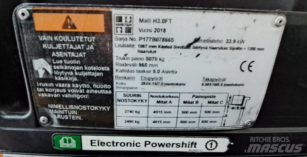 Hyster H3.0FT Дизельні навантажувачі