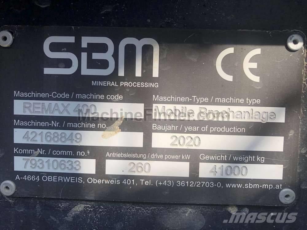 SBM Remax 400 Мобільні дробарки