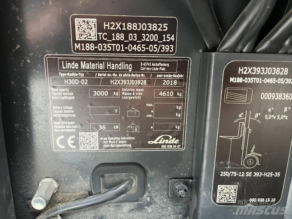Linde H30D-02 Дизельні навантажувачі
