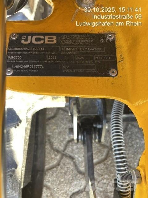 JCB 8008CTS Міні-екскаватори < 7т