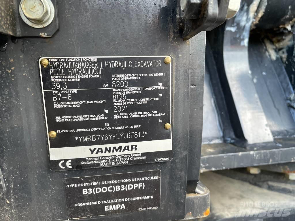 Yanmar B7 Середні екскаватори 7т. - 12т.