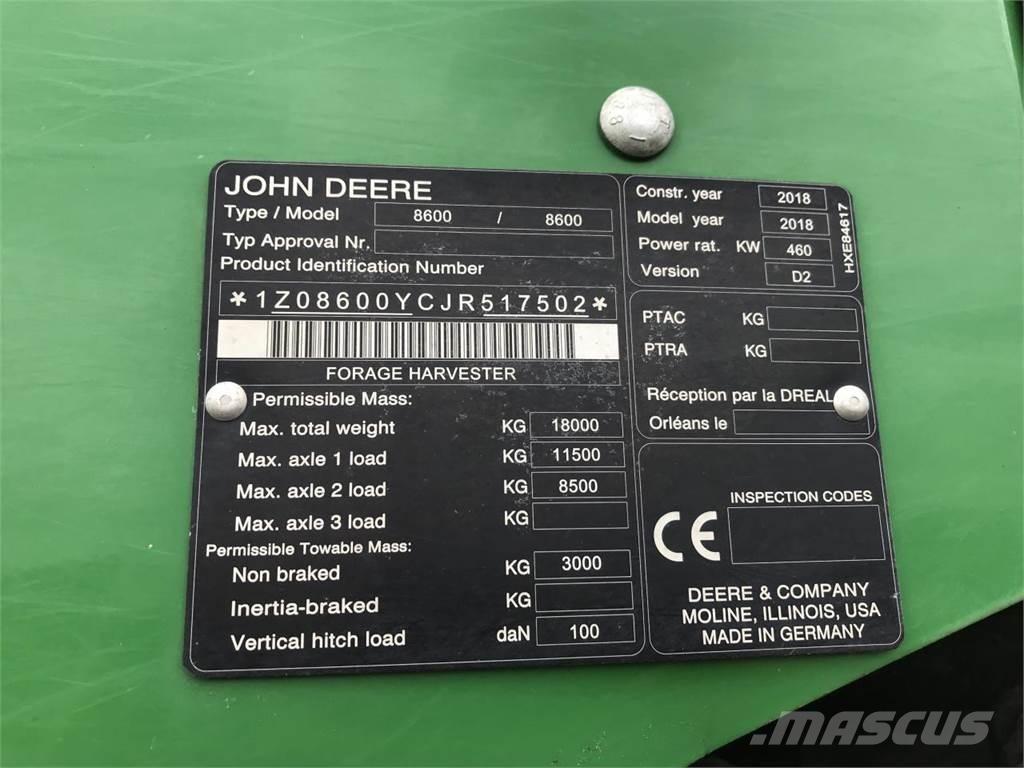 John Deere 8600 Кормозбиральні комбайни