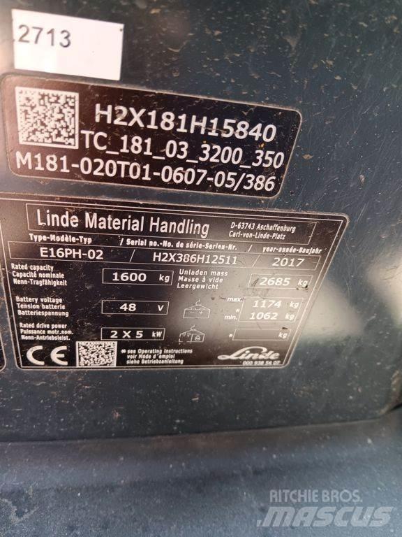 Linde E16PH Електронавантажувачі