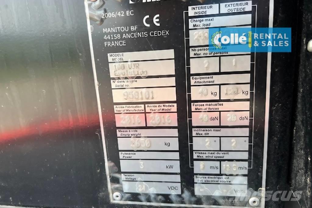 Manitou 100 VJR | 2014 Колінчаті підйомники