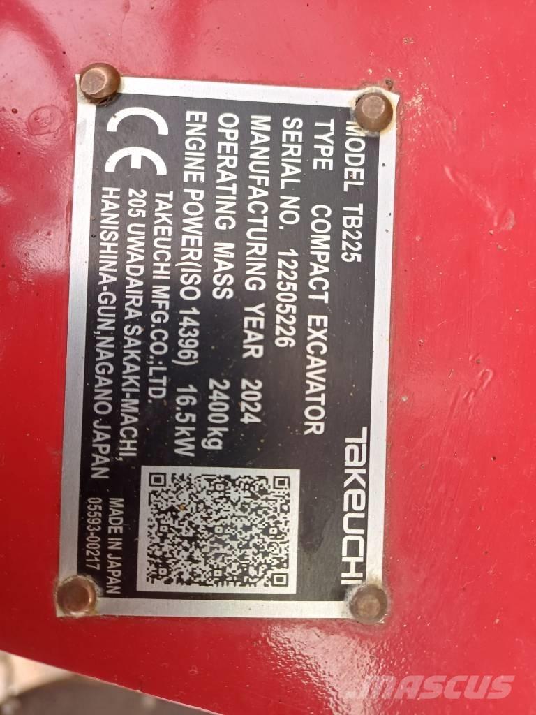 Takeuchi TB 225 Міні-екскаватори < 7т