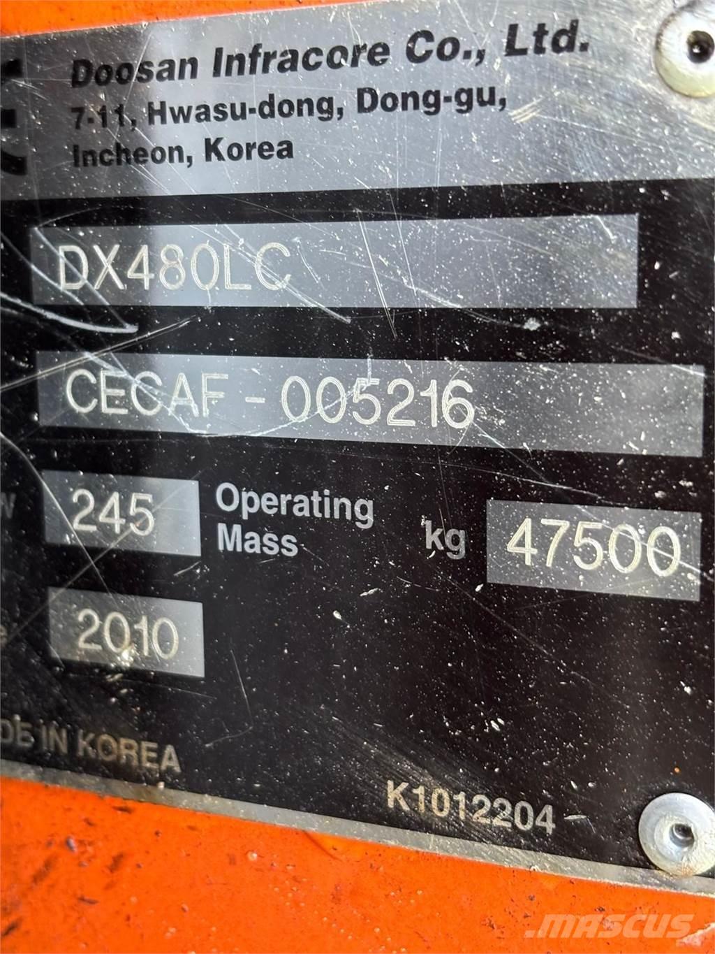 Doosan DX480LC Гусеничні екскаватори