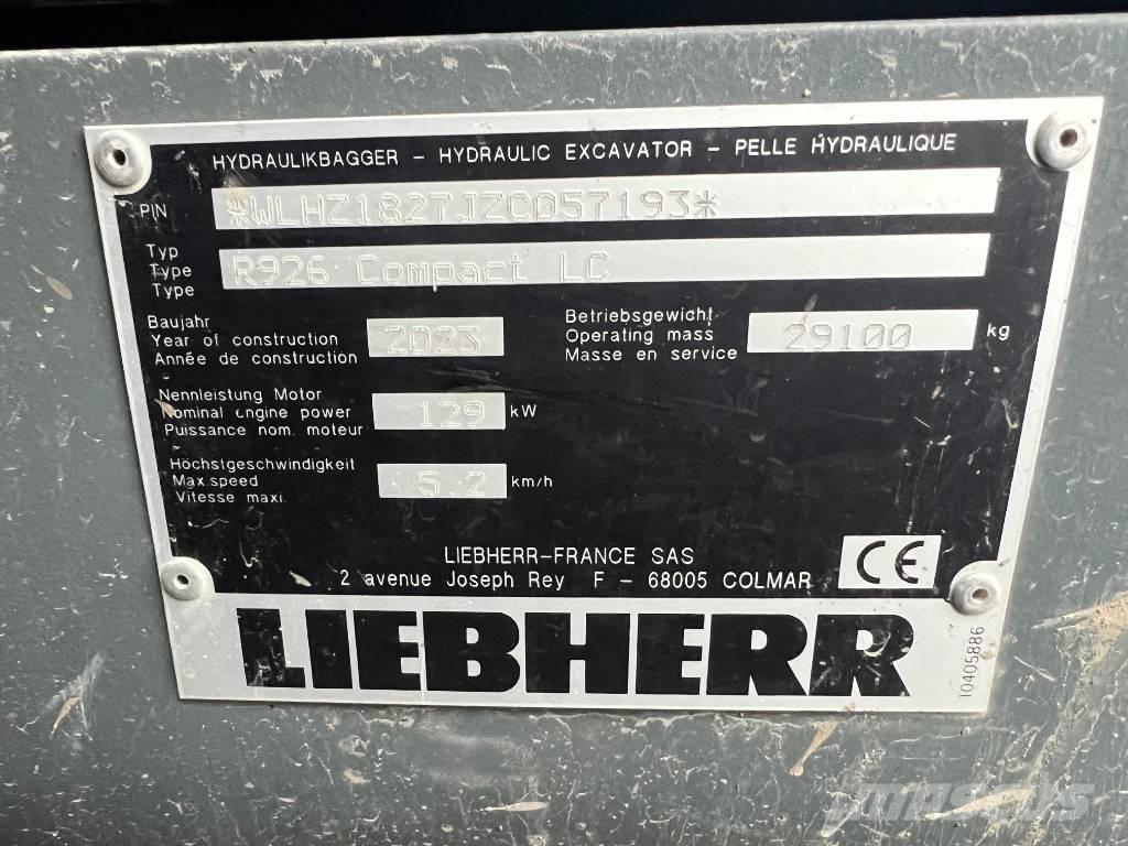 Liebherr R926 Comp Гусеничні екскаватори