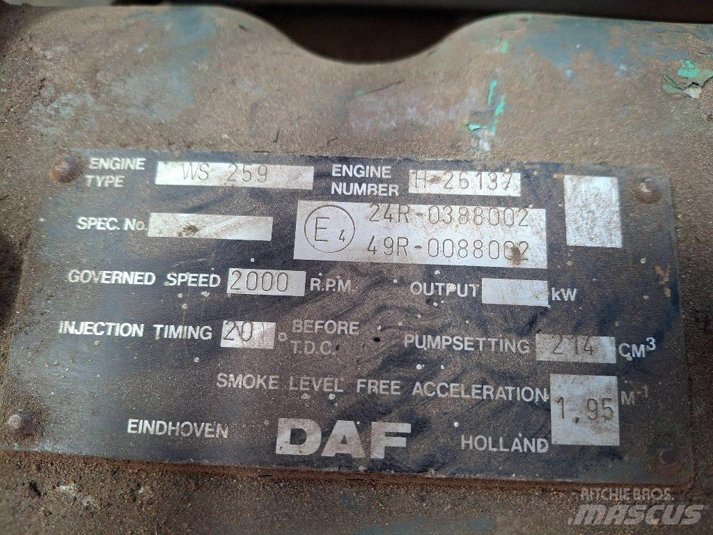 DAF WS259 Двигуни