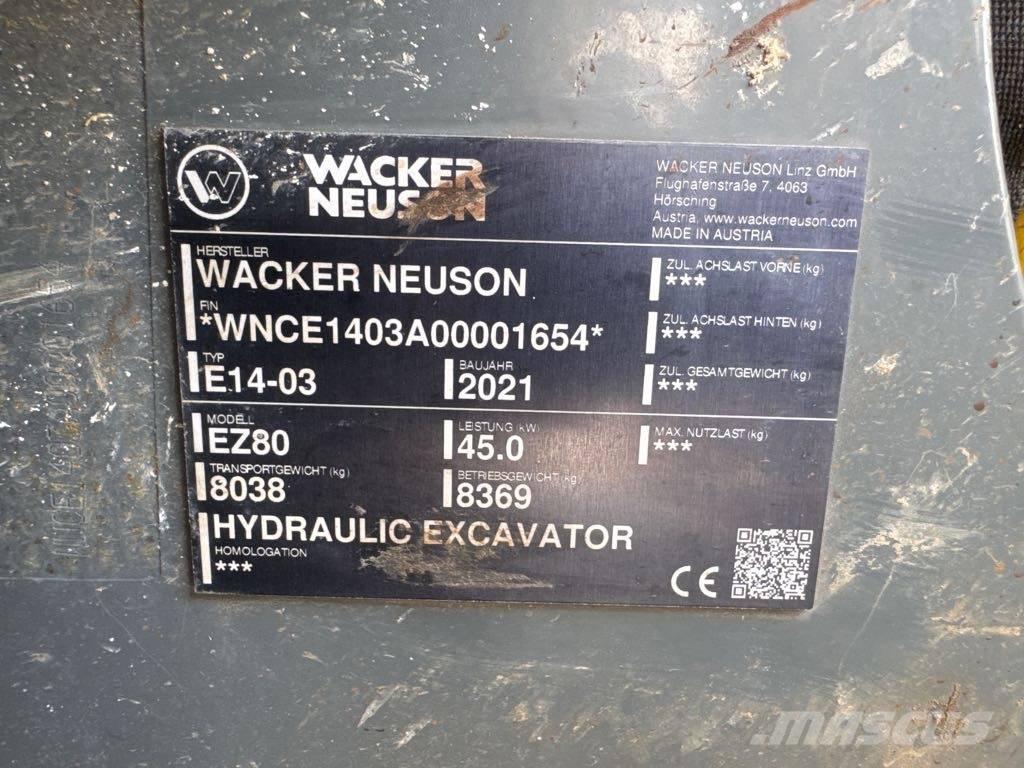 Wacker Neuson EZ80 Гусеничні екскаватори