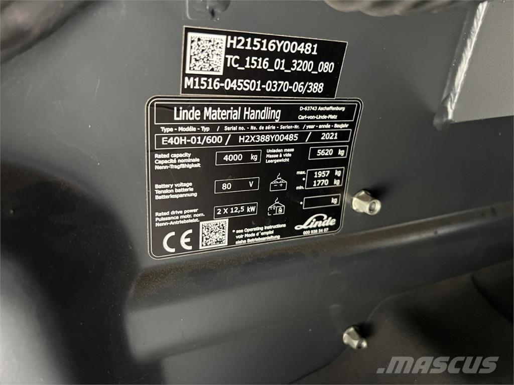 Linde E 40H-01 / 600 Електронавантажувачі