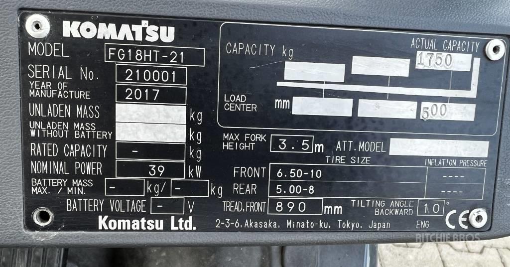 Komatsu FG15HT-21 Газові навантажувачі